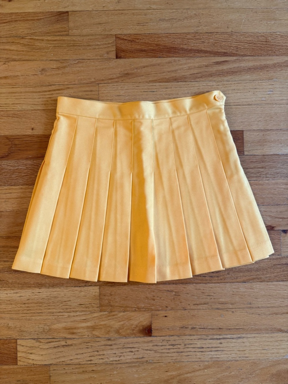 American Apparel Yellow Pleated Mini Skirt